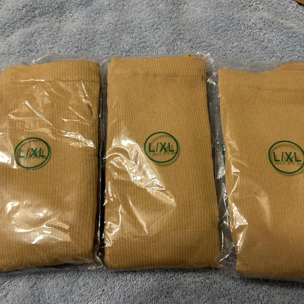 Women's Casual Tan Compression Socks - L/XL